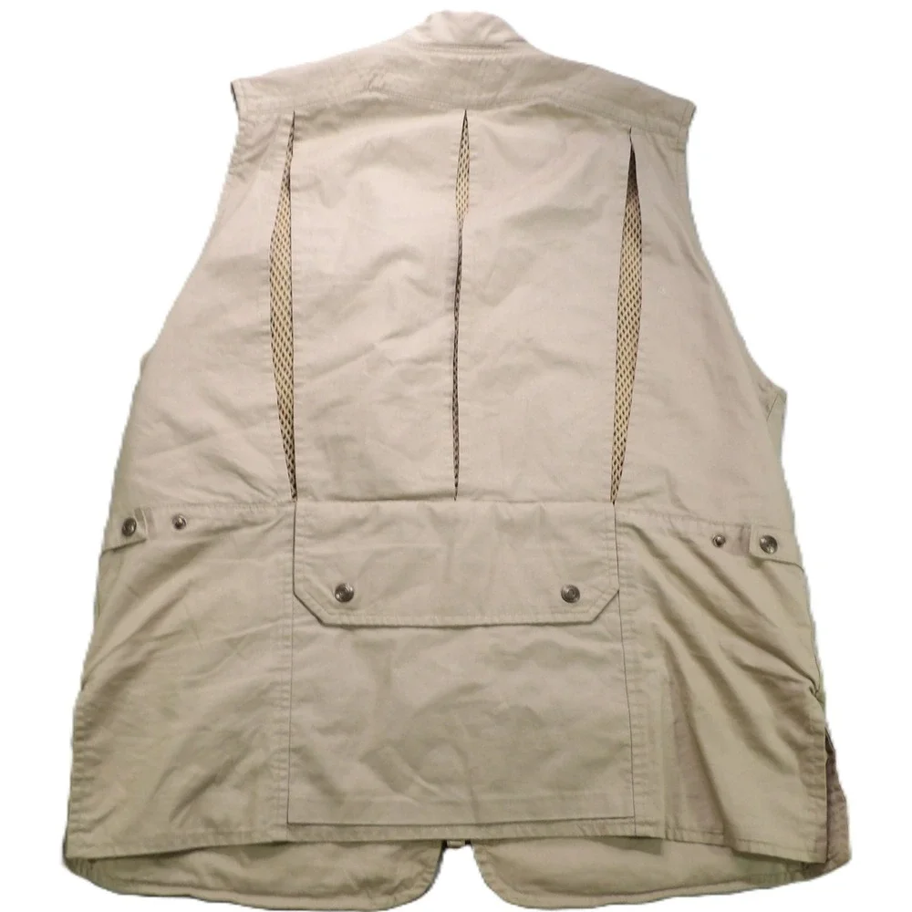VTG Banana Republic Safari Travel Photojournalist Utility Vest Cotton Medium 90s
